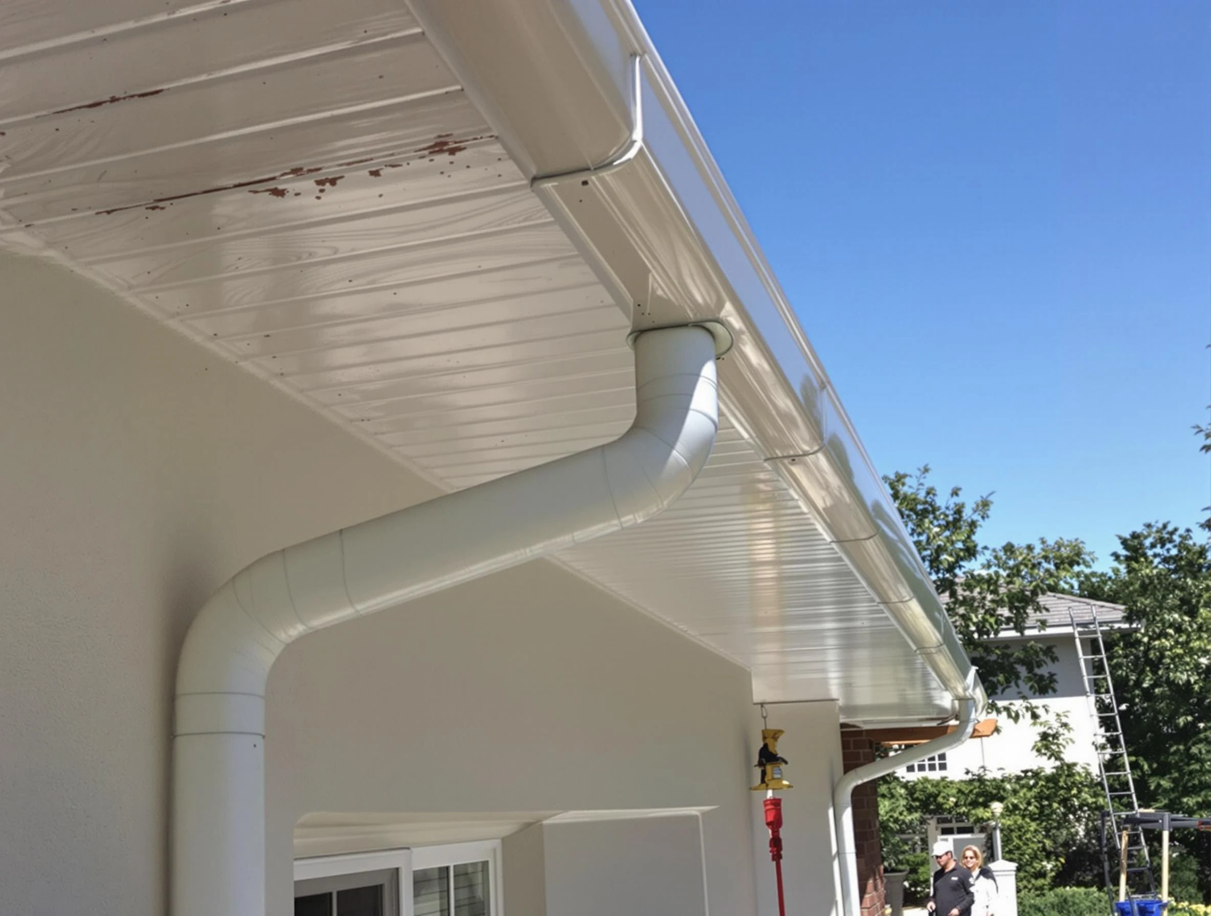 On-site seamless gutter fabrication by Bay Village Roofing Company in Bay Village, OH